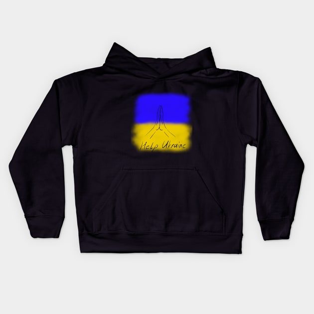 Help Ukraine Ukraine Flag Kids Hoodie by TigrArt